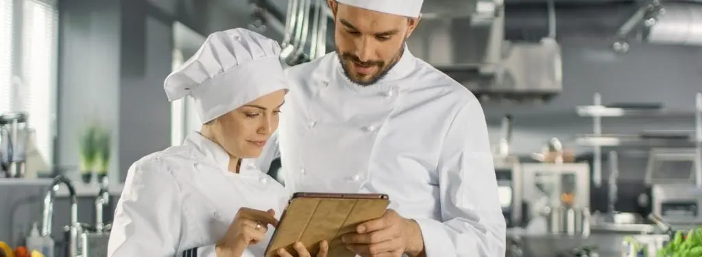 restaurant staff performing restaurant inspection with an app||Quality Control and Quality Assurance processes with iAuditor QMS Software|GoSpotCheck Restaurant Inspection App|HDScores Restaurant Inspection App|Leafe Restaurant Inspection App|FoodCode-Pro Restaurant Inspection App|Silverware Restaurant Inspection App|