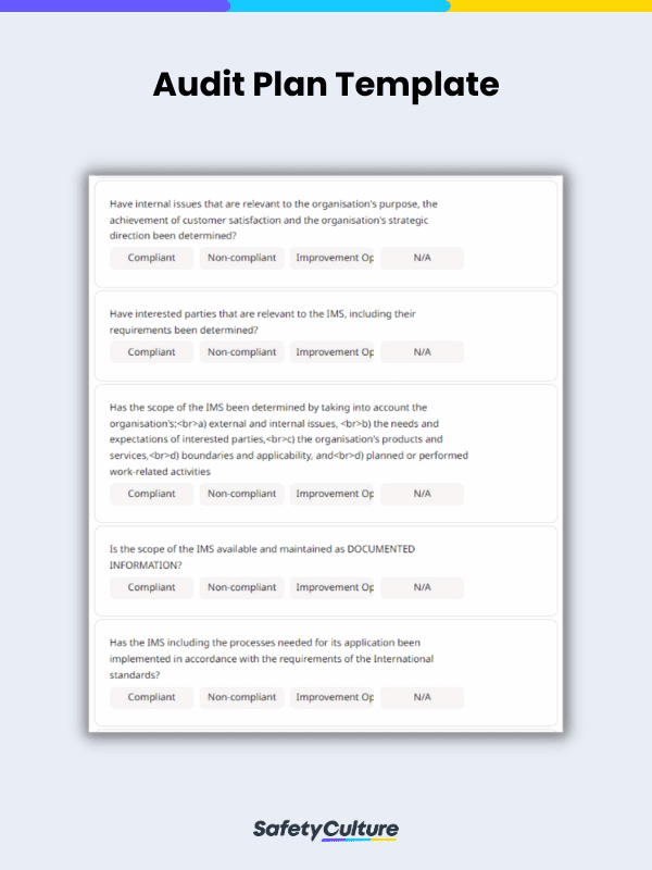 Audit Plan Template