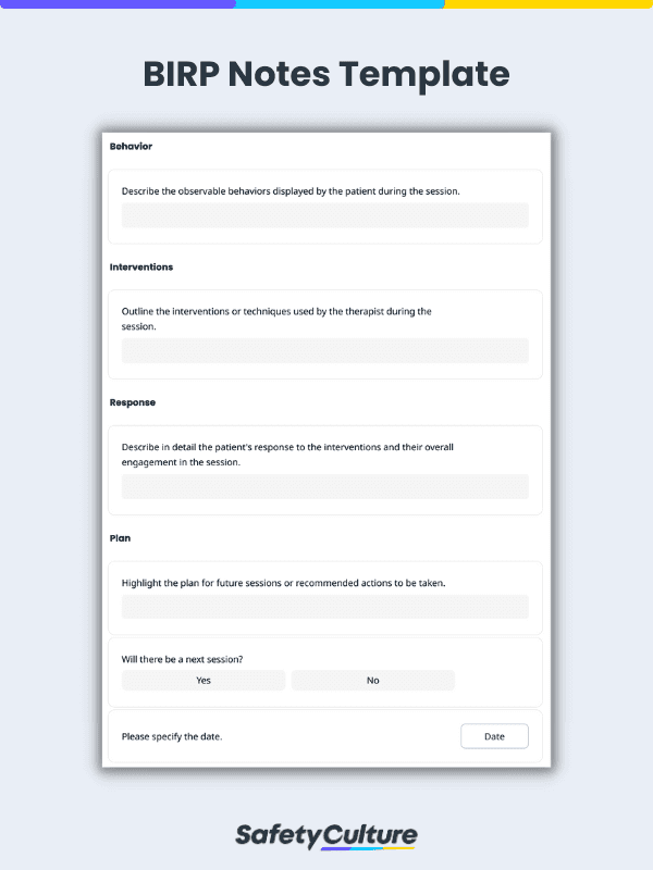 BIRP Note Template