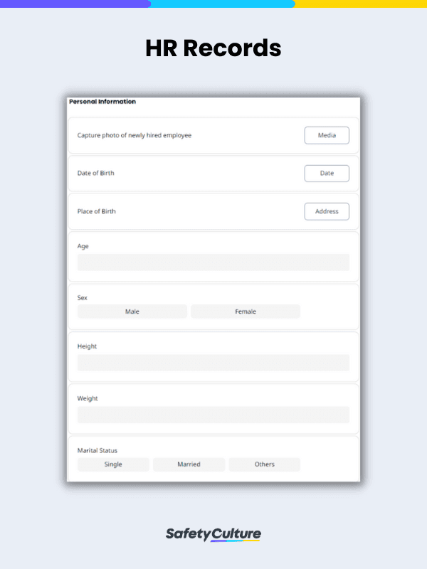 Free Human Resource Records and Forms | PDF | SafetyCulture