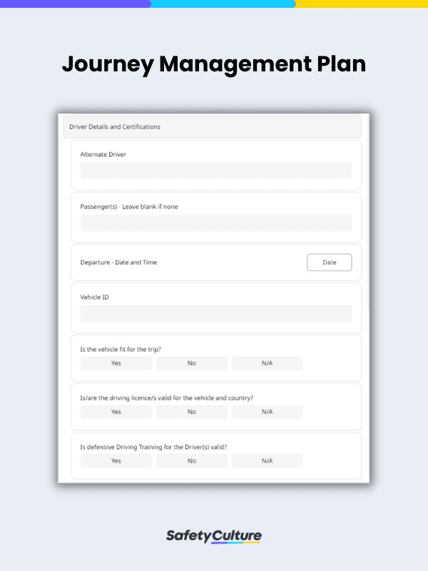 Journey Management Plan Template