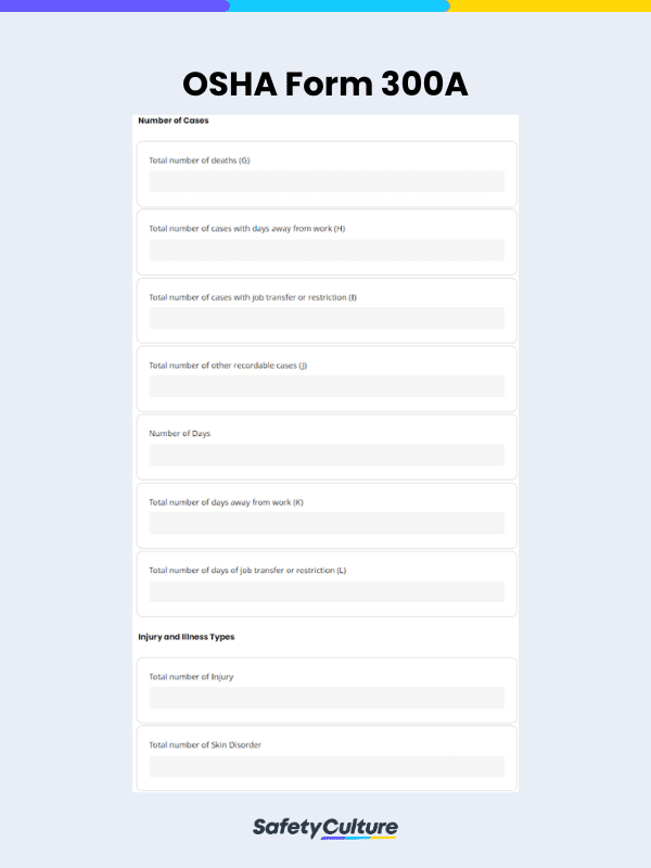 Free OSHA Form 300A Checklist PDF SafetyCulture