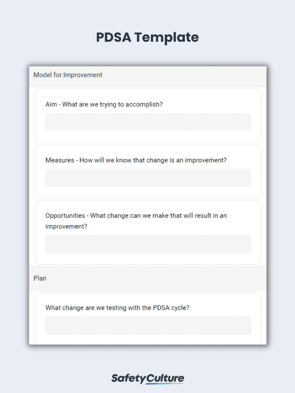 PDSA template