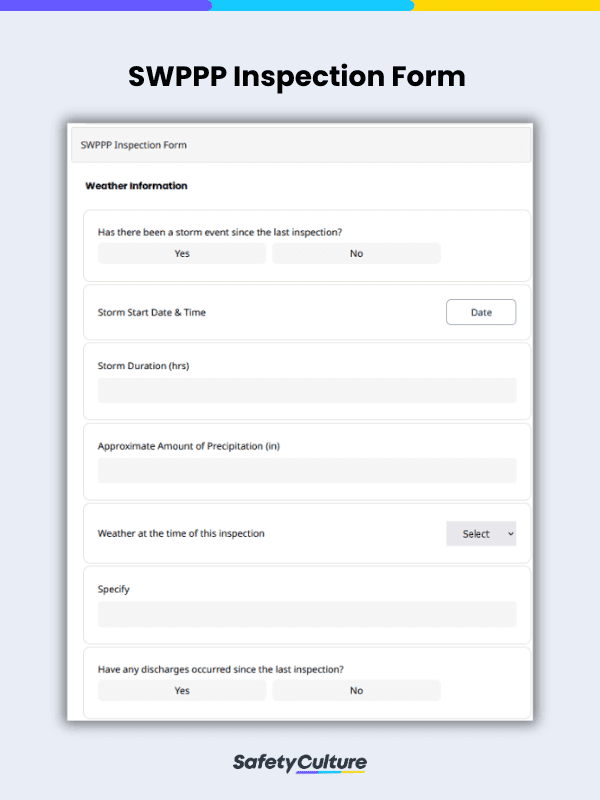 Free SWPPP Inspection Template PDF SafetyCulture