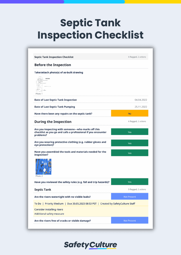 Free Septic Tank Inspection Templates Pdf Safetyculture 