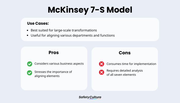 pros and cons of mckinsey 7s model