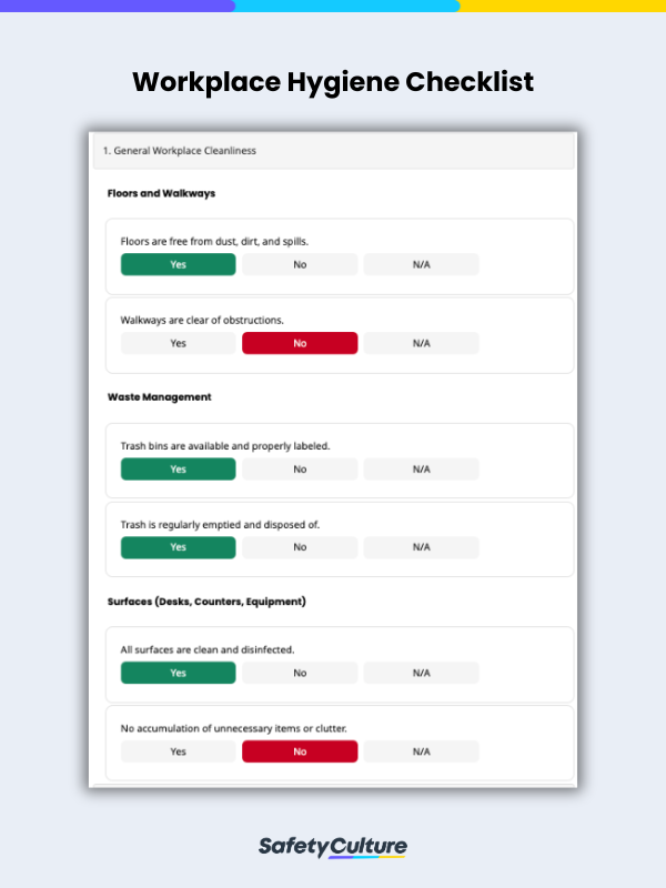 Workplace Hygiene Checklist