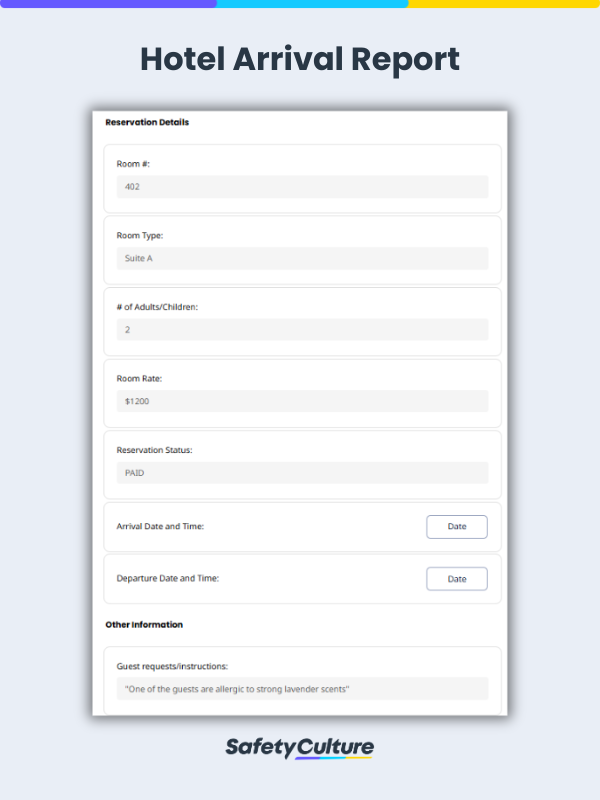 Hotel Arrival Report