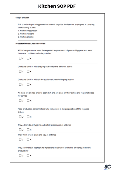 Kitchen SOP PDF