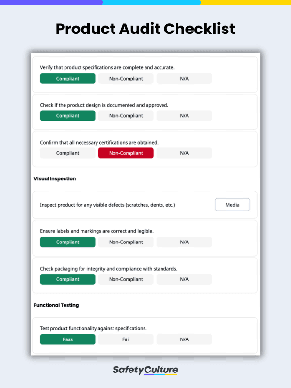 Product Audit Checklist