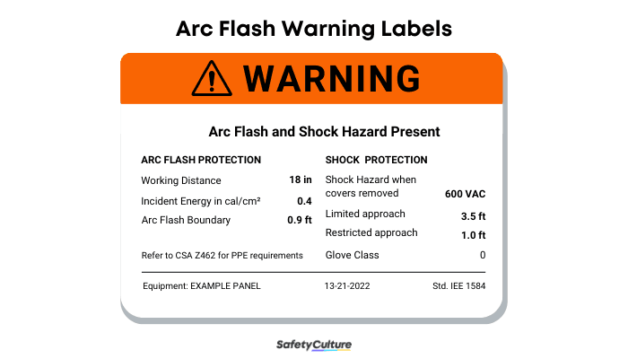 arc flash warning labels