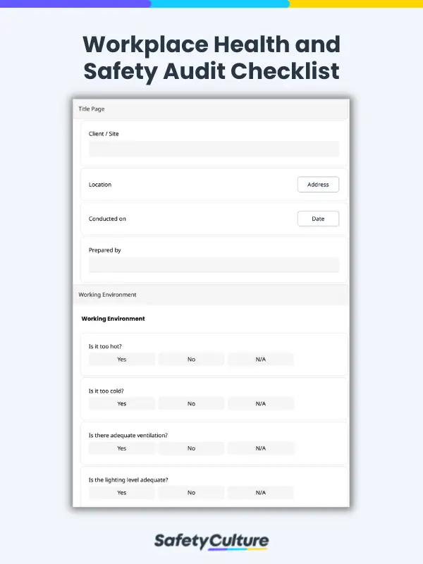 Workplace Health and Safety Audit Checklist