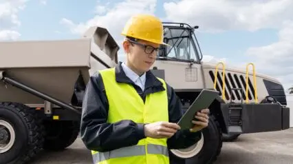 lone worker using a remote worker safety checklist while out on the field