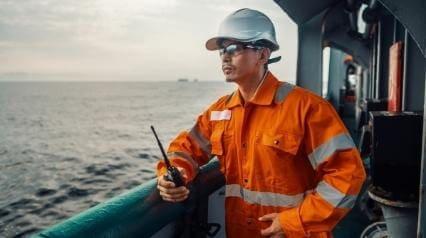 vessel captain enforcing maritime safety onboard ship