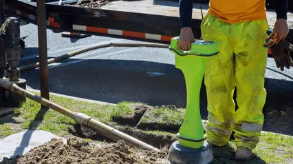 field worker performing directional boring