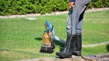 sump pump maintenance in garden