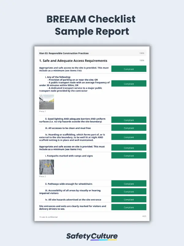BREEAM Checklist Sample Report
