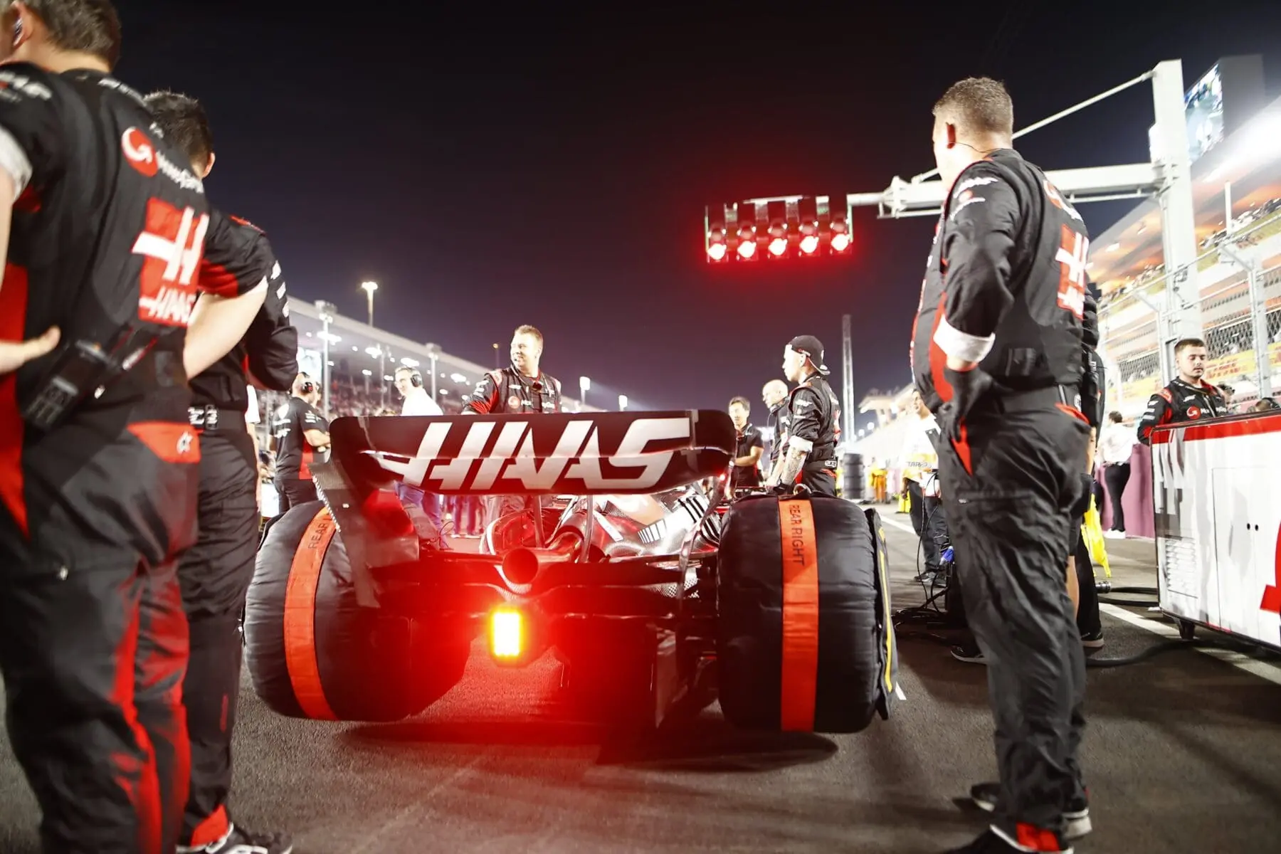 Haas rear image of car