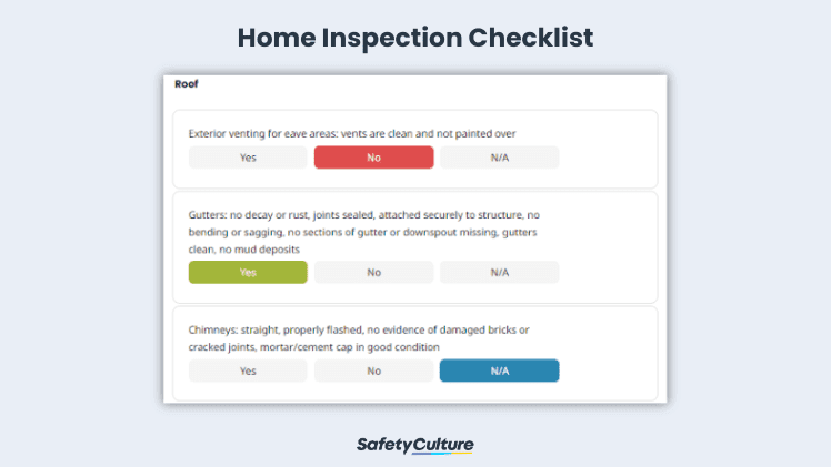 Home Inspection Checklist - Roof
