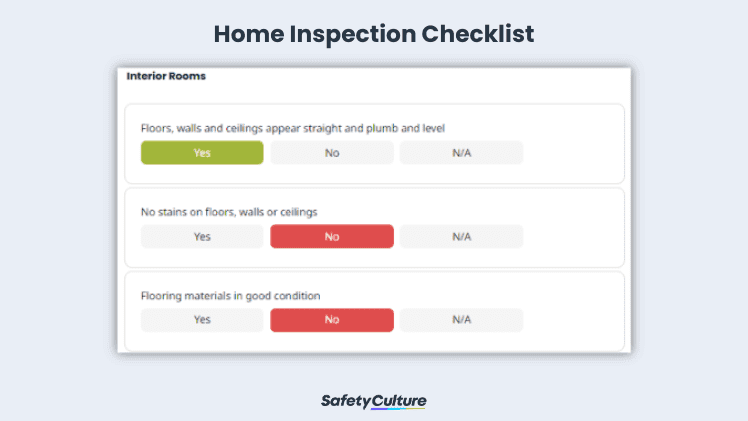 Home Inspection Checklist - Interior Rooms