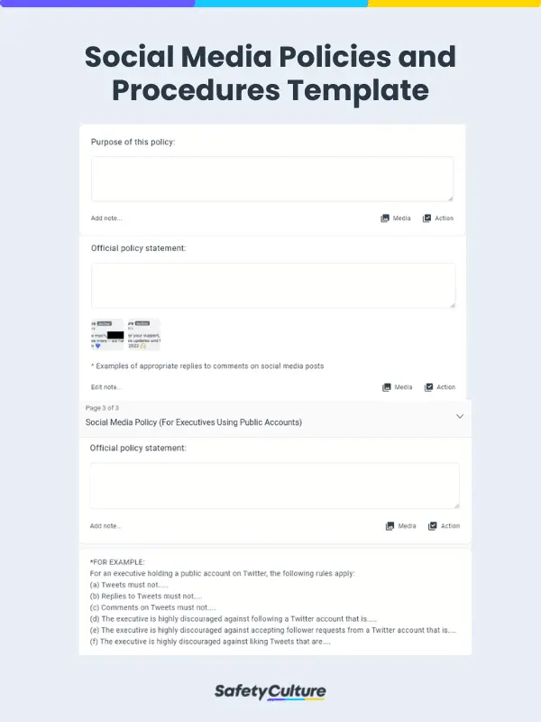 social media policies and procedures template