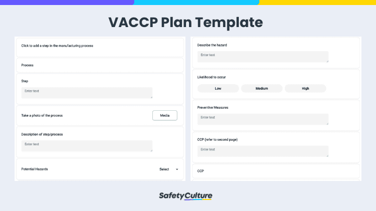 VACCP Plan Template