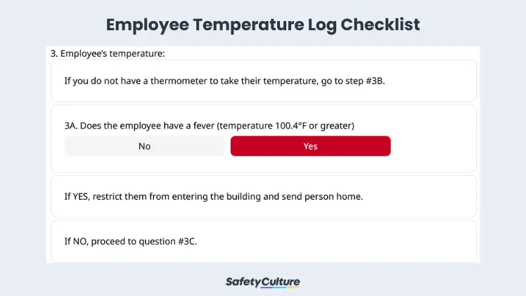 employee temperature log checklist