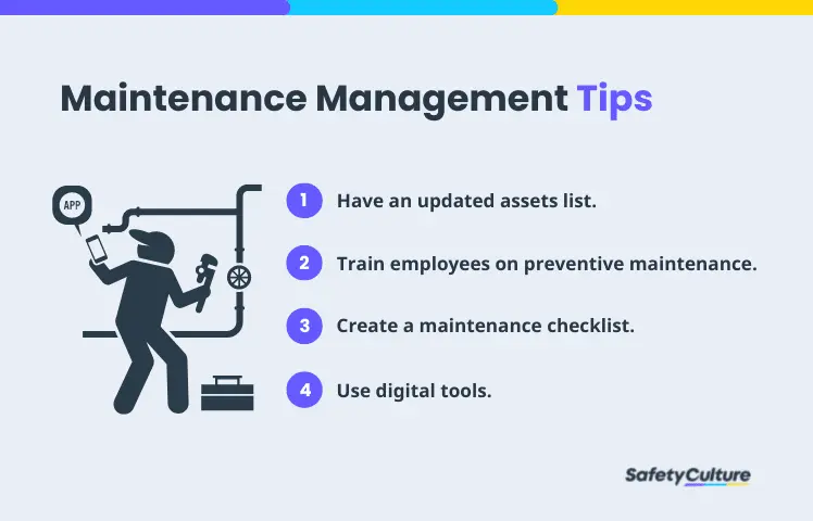 maintenance management tips for regular maintenance activities