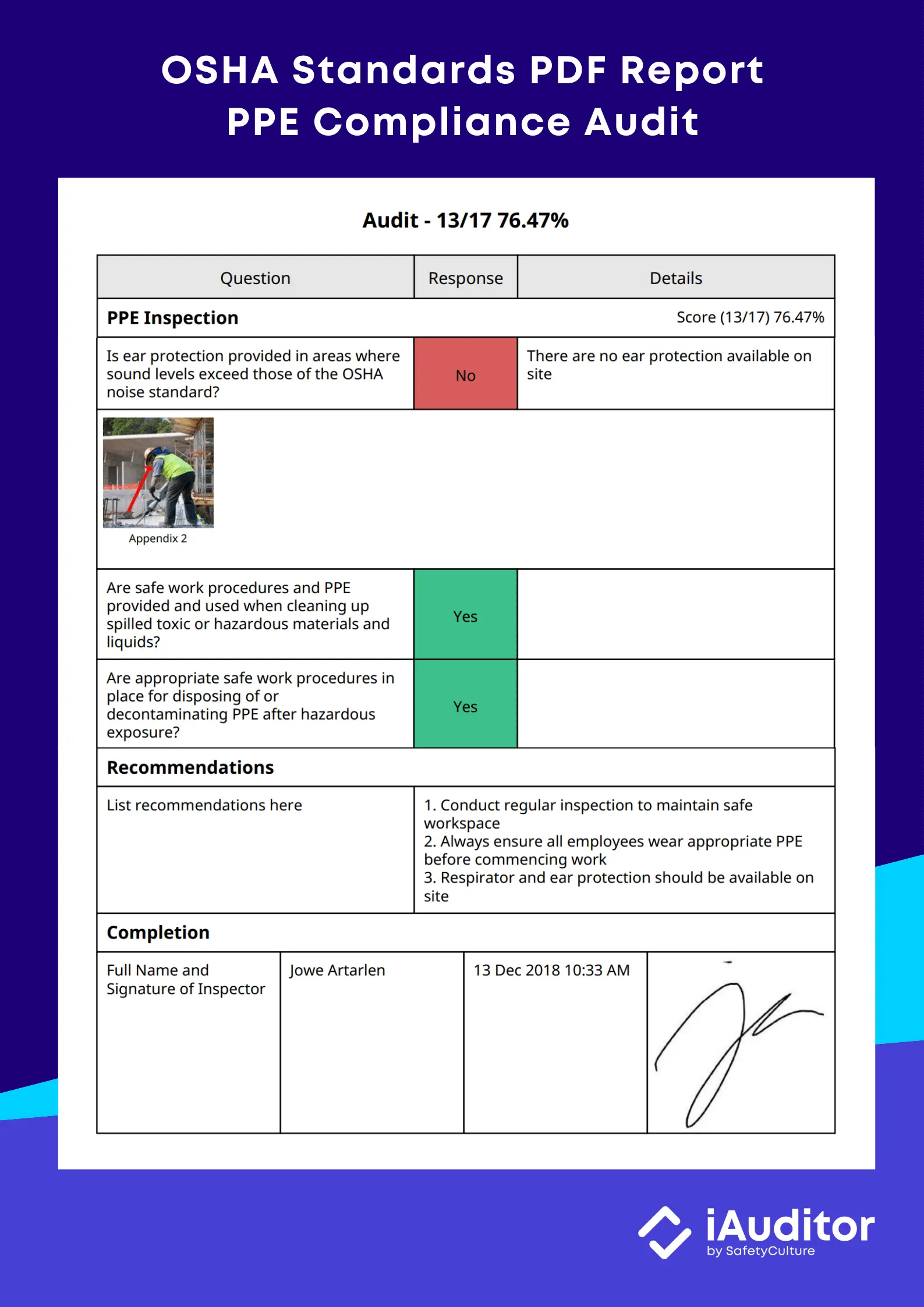 normas de la osha pdf ejemplo de informe