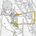 arnés de posicionamiento de trabajo