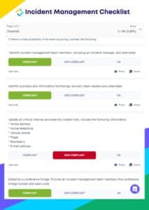 Lista de control de la gestión de incidentes