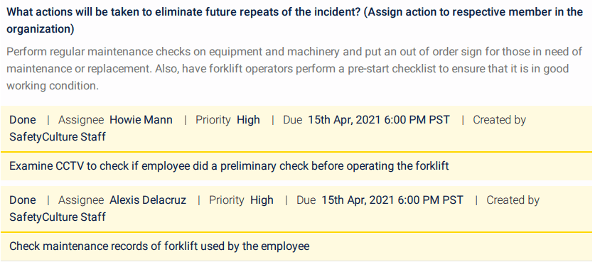Incident Report Sample - Step 5