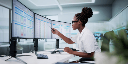 A safety analyst reviewing their organization's EHS data management system