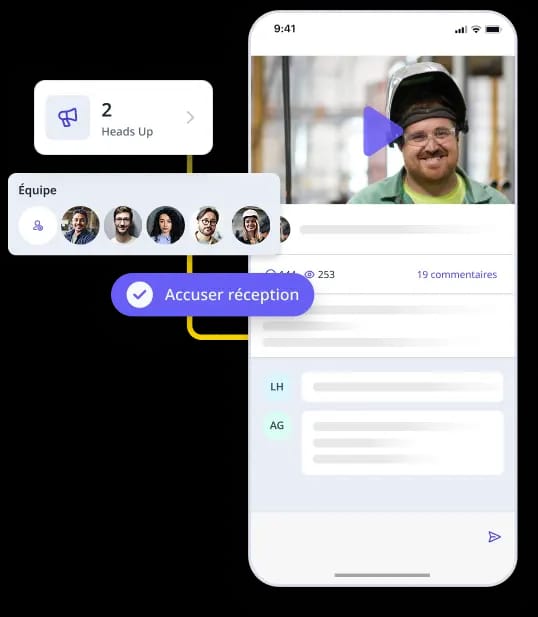 Heads Up acknowledgement receipts FR