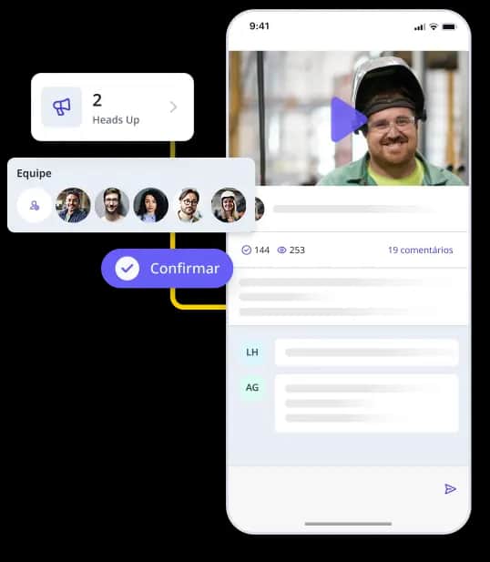 Heads Up acknowledgement receipts PT
