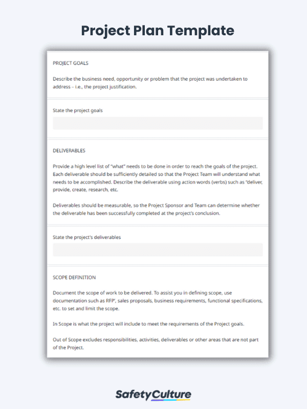 Modèle de plan de projet