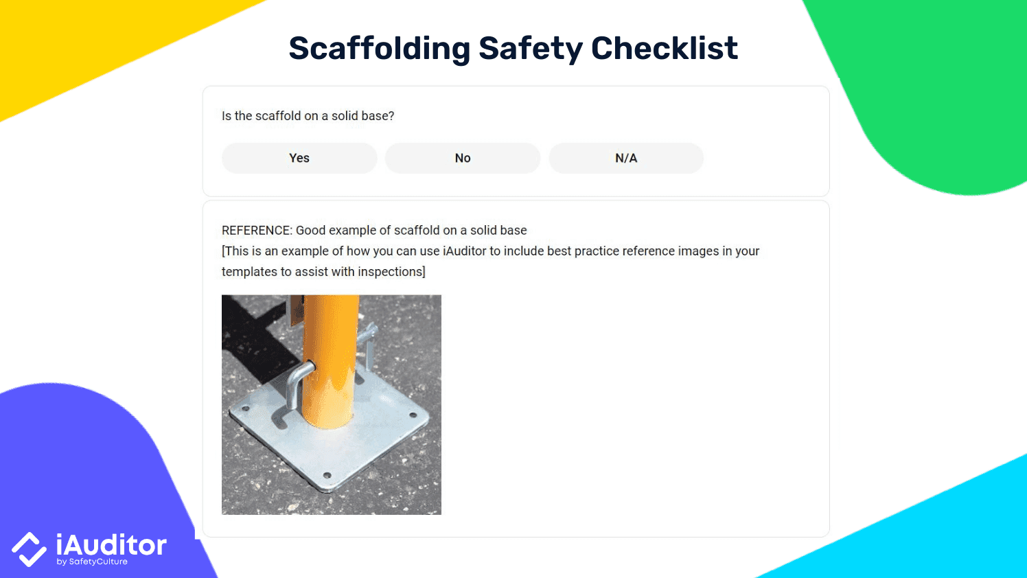 liste de contrôle de la sécurité des échafaudages