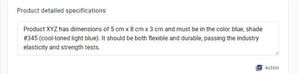 how to write RFQ sample step 1