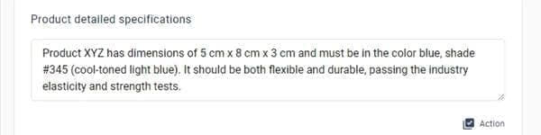 how to write RFQ sample step 1