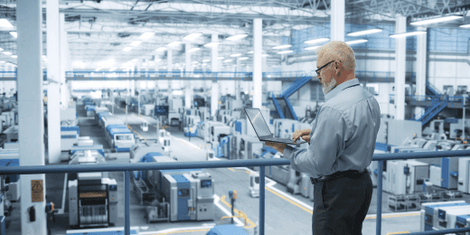 An officer performing risk and control self-assessment within the facility
