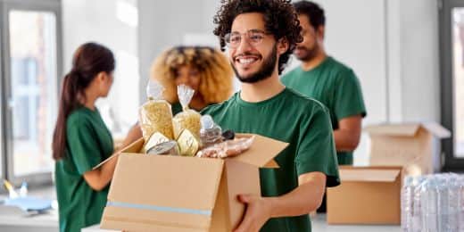 workers celebrating world social work day with CSR initiatives