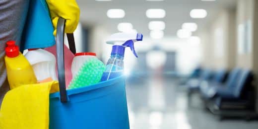 staff celebrating national cleaning week