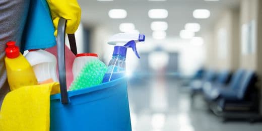 staff celebrating national cleaning week