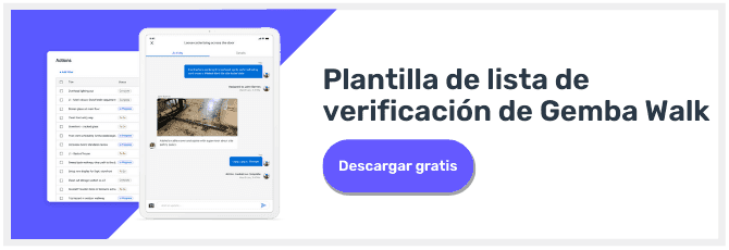 plantilla de la lista de comprobación de la caminata gemba
