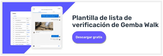 plantilla de la lista de comprobación de la caminata gemba