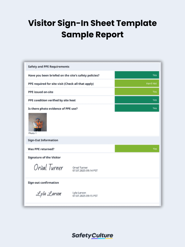 security visitor register format