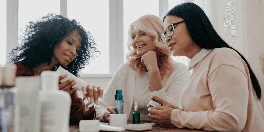 women testing items for product sourcing