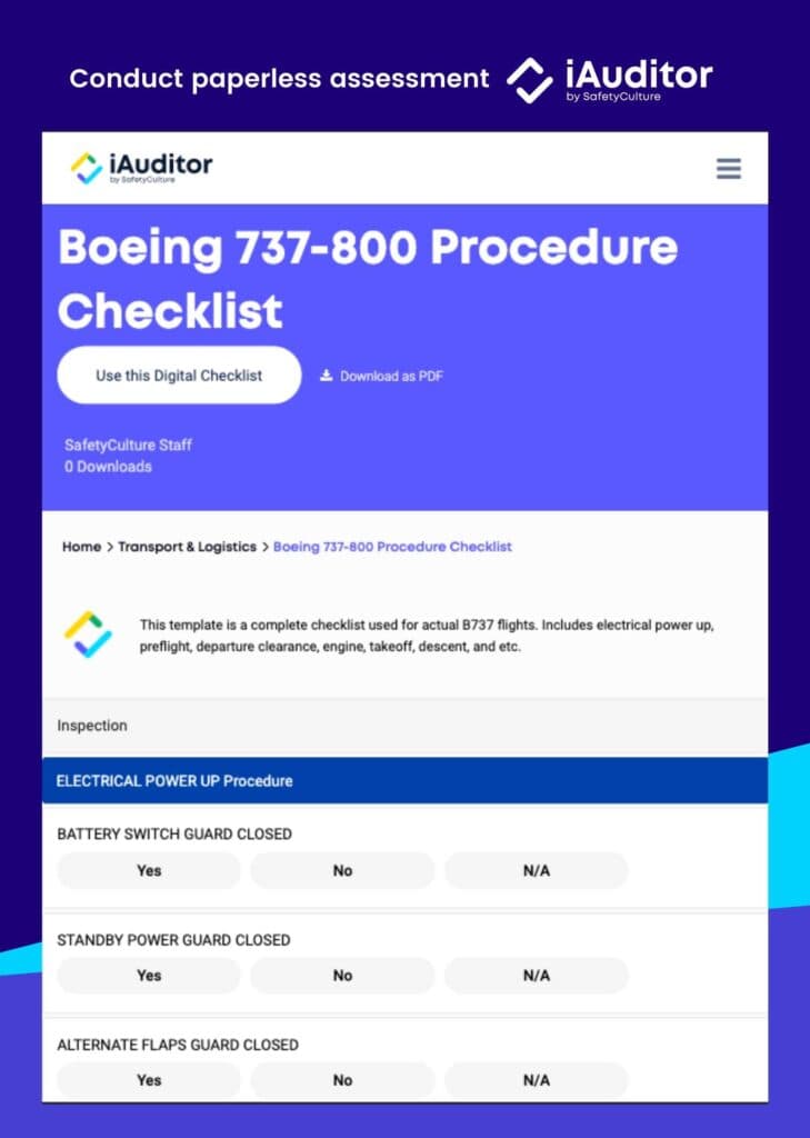 Checklist Boeing 737