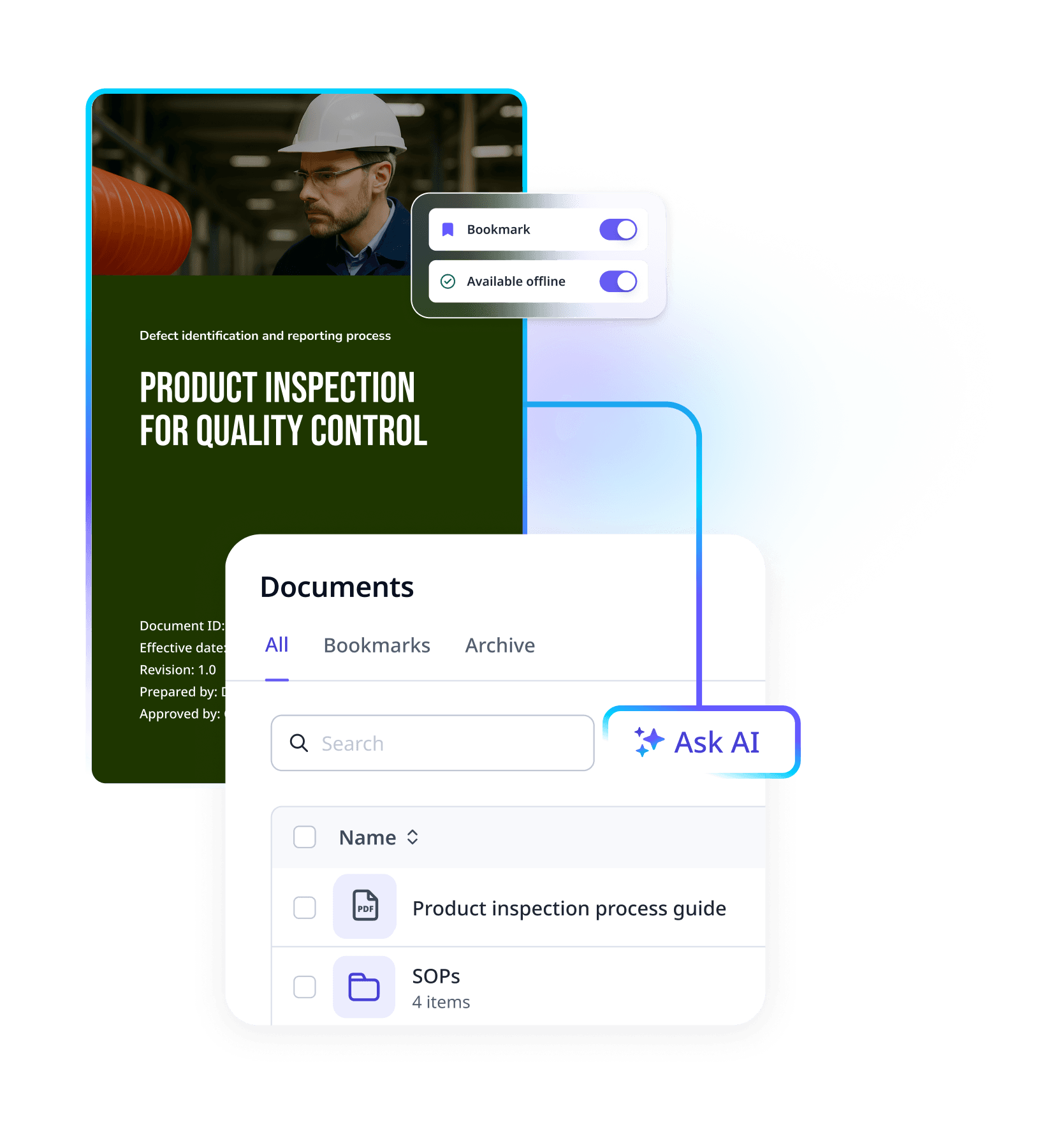 product inspection for quality control documents