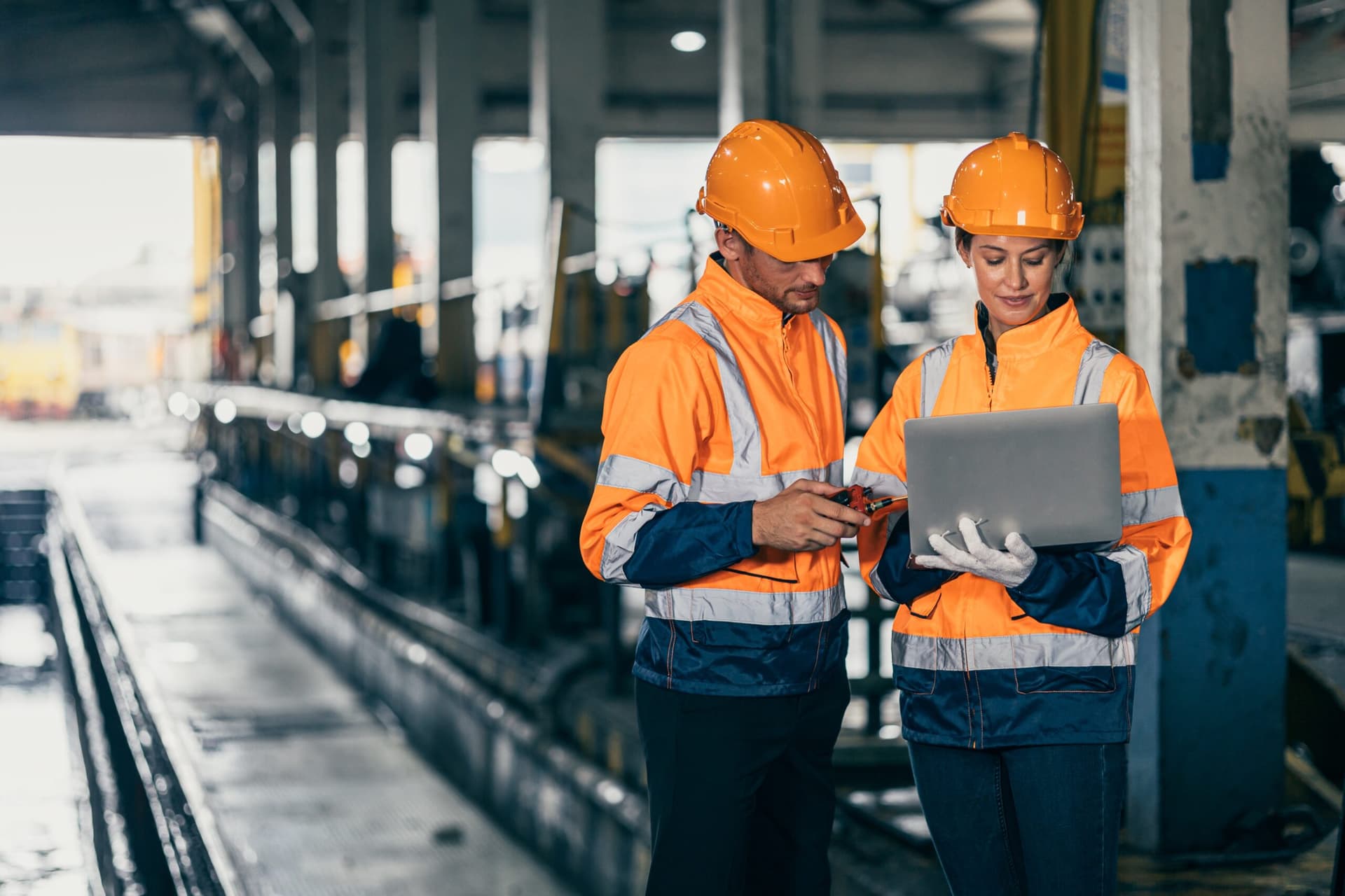 A team of managers using EHS management software